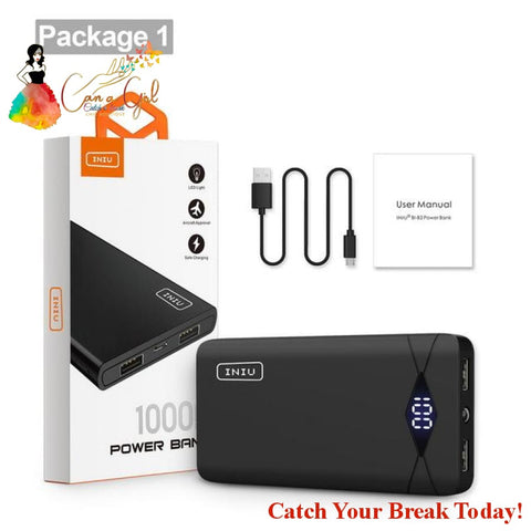Catch A Break 10000mAh LED Power Bank - China / Black - 
