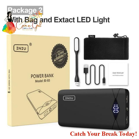 Catch A Break 10000mAh LED Power Bank - China / Black With 