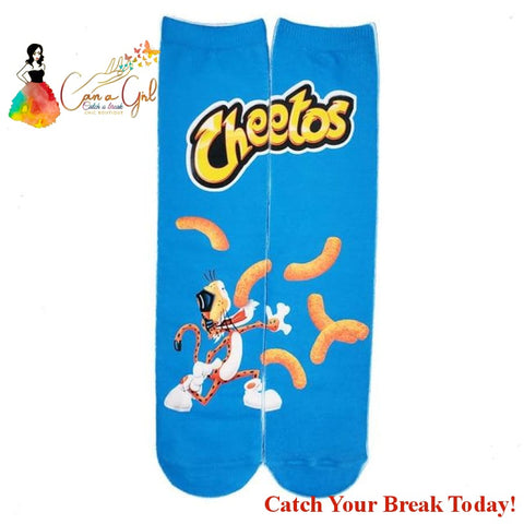Catch A Break 3D Printing Potato Chips Funny Socks - 13 / 