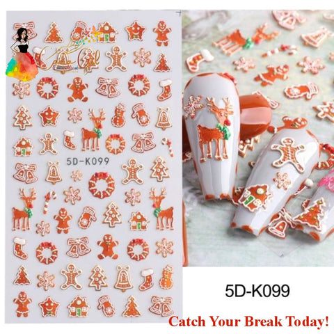 Catch A Break 5D Nail Stickers Christmas - 5D-K099