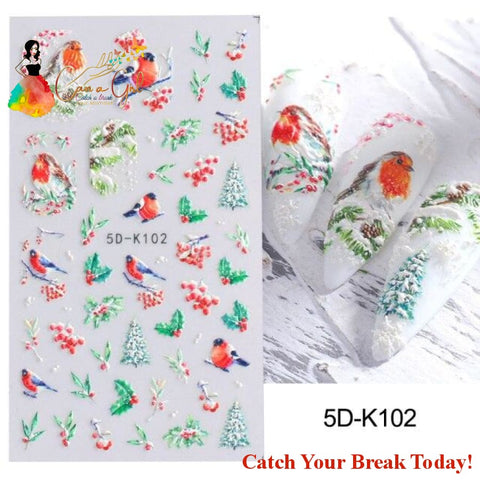 Catch A Break 5D Nail Stickers Christmas - 5D-K102