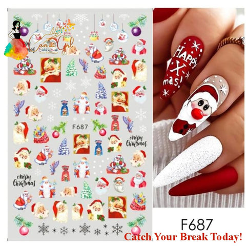 Catch A Break 5D Nail Stickers Christmas - F687