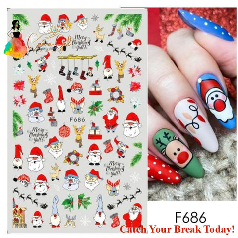 Catch A Break 5D Nail Stickers Christmas - F686