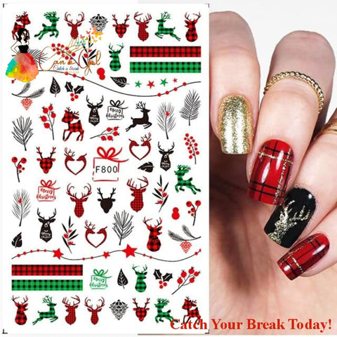 Catch A Break 5D Nail Stickers Christmas - F800