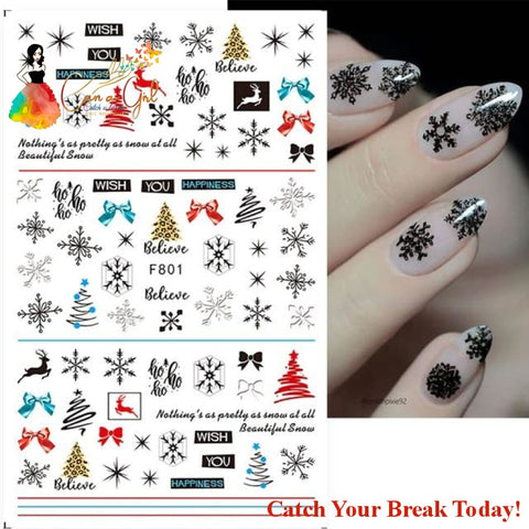 Catch A Break 5D Nail Stickers Christmas - F801