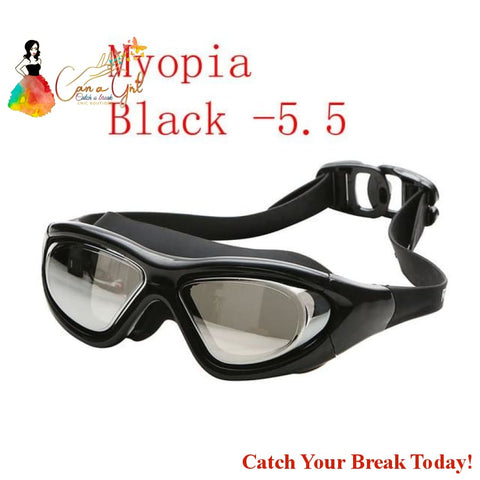 Catch A Break Anti-Fog Waterproof Swimming Goggles - Dark 
