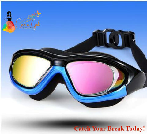 Catch A Break Anti-Fog Waterproof Swimming Goggles - Green -