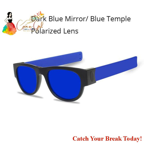 Catch A Break Bracelet Polarized Sunglasses - Blue Mirrored 