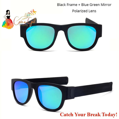 Catch A Break Bracelet Polarized Sunglasses - Blue Green 