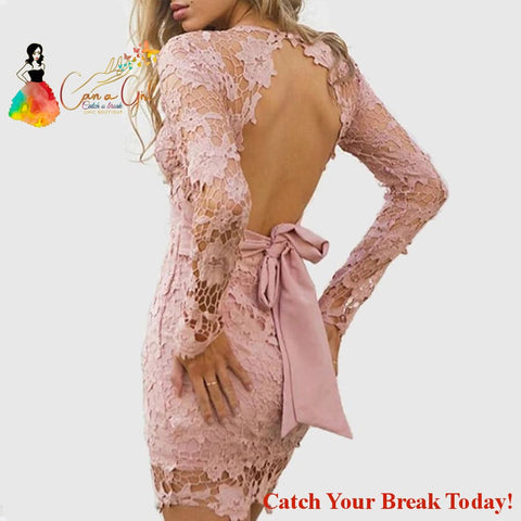 Catch A Break Chic Lace Dress - Dresses,