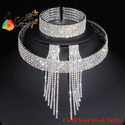 Catch A Break Classic Elegant Rhinestone Necklace - jewelry