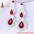 Catch A Break Crystal Drop Earrings - silver red - jewelry