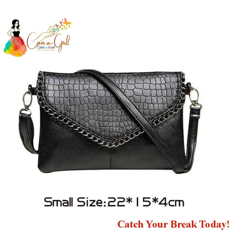 Catch A Break Elegant Black Clutch Purse - Black Small - 