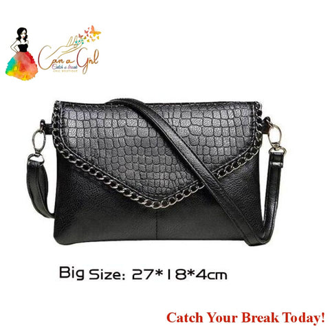 Catch A Break Elegant Black Clutch Purse - Black Big - 