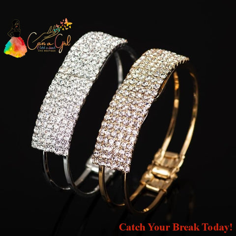 Catch a Break Elegant Rhinestone Bracelet - jewelry