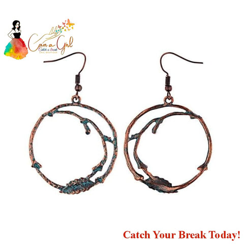 Catch A Break Ethnic Silk Vintage Gypsy Boho Earrings - 651 