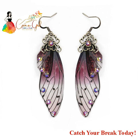 Catch A Break Femme Wing Drop Earrings - jewelry