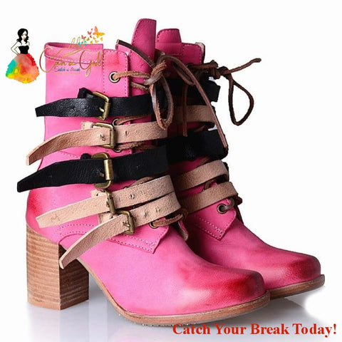 Catch a Break Femme Winter Leather High Heel Cowboy Boots - 