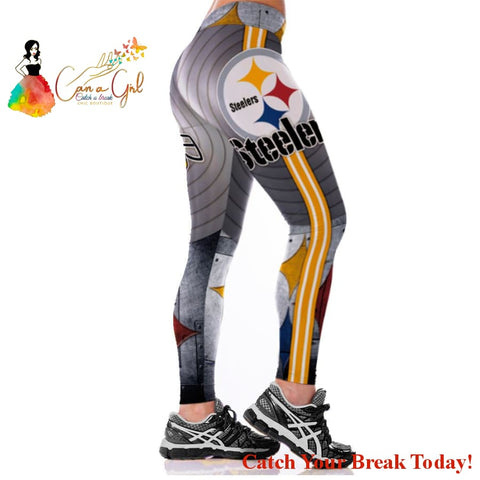 Catch A Break Football Team Leggings-Steelers - accessories