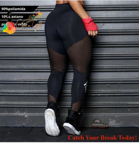 Catch A Break High Waist Mesh Leggings - Clothing