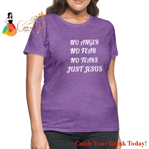 Catch A Break Just Jesus Women’s T-Shirt - purple heather / 