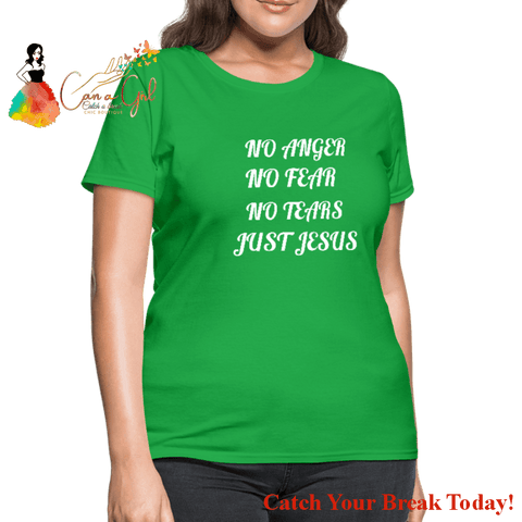 Catch A Break Just Jesus Women’s T-Shirt - bright green / S 