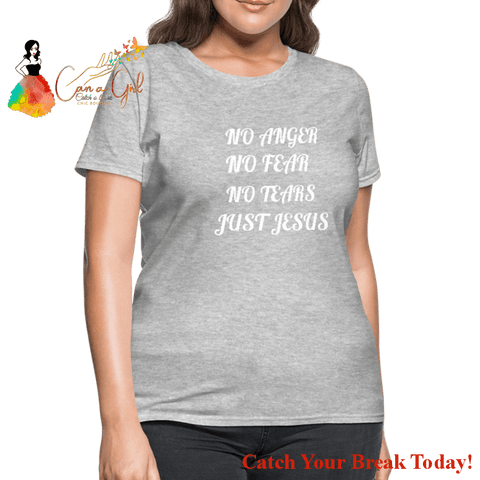 Catch A Break Just Jesus Women’s T-Shirt - heather gray / S 