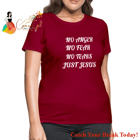 Catch A Break Just Jesus Women’s T-Shirt - dark red / S - 