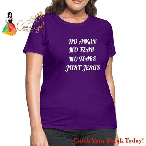 Catch A Break Just Jesus Women’s T-Shirt - purple / S - 