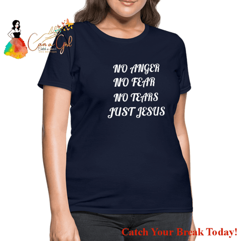 Catch A Break Just Jesus Women’s T-Shirt - navy / S - 