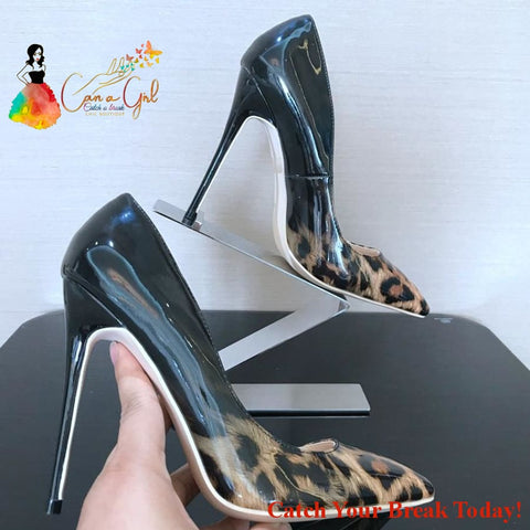 Catch a Break Leopard Patent Leather Pumps - Shoes