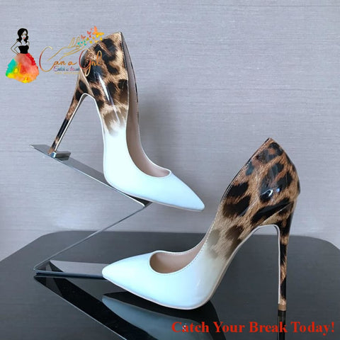 Catch a Break Leopard Patent Leather Pumps - Shoes