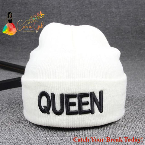 Catch A Break Letter Embroidery Warm Winter Knitted Cap - 5 