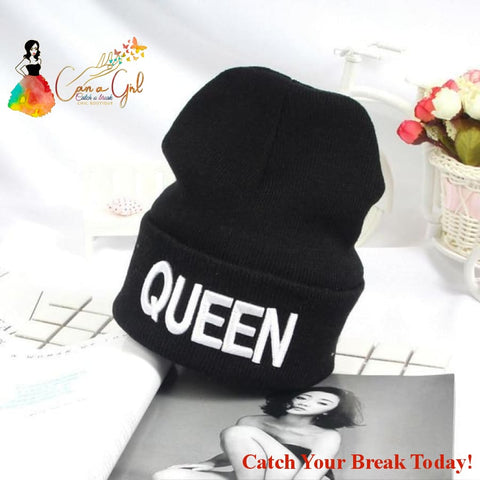 Catch A Break Letter Embroidery Warm Winter Knitted Cap - 1 