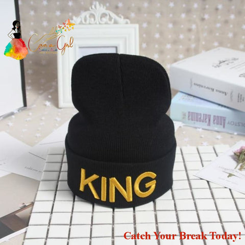 Catch A Break Letter Embroidery Warm Winter Knitted Cap - 2 