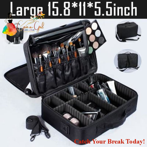 Catch A Break Professional Make Up Case - Large black 3layer