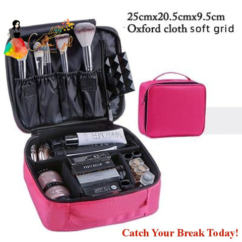 Catch A Break Professional Make Up Case - Mini hot pink soft