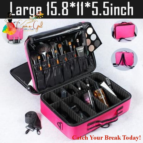 Catch A Break Professional Make Up Case - Large hotpink 