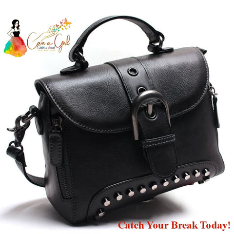 Catch a Break Retro Genuine Vintage Leather Ladies Bag - 