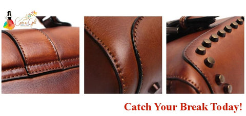 Catch a Break Retro Genuine Vintage Leather Ladies Bag