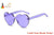 Catch A Break Retro Love Heart Rimless Sunglasses - Purple -
