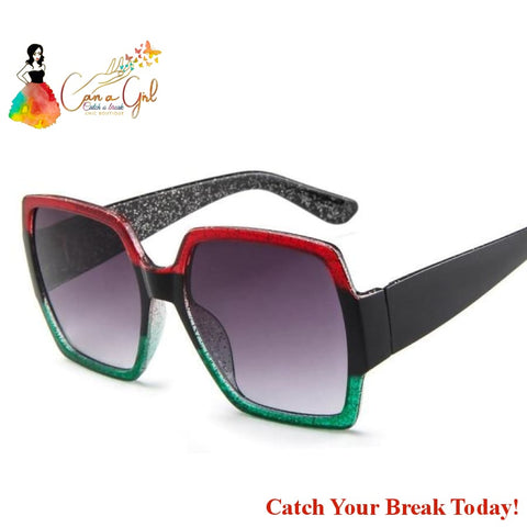 Catch a Break Retro Sun glasses Red Green Shades - 2 - 