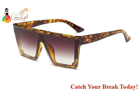 Catch a Break Rivet Vintage Mirror Shades - C04 Leopard 
