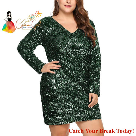 Catch A Break Sequin Cocktail Dress - Clothing