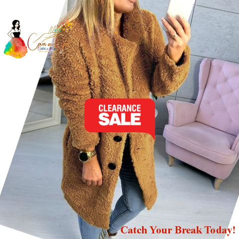 Catch A Break Teddy Winter Coat - Camel / S - Clothing