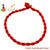 Catch a Break Thread Rope Charm Bracelets - red thread / 