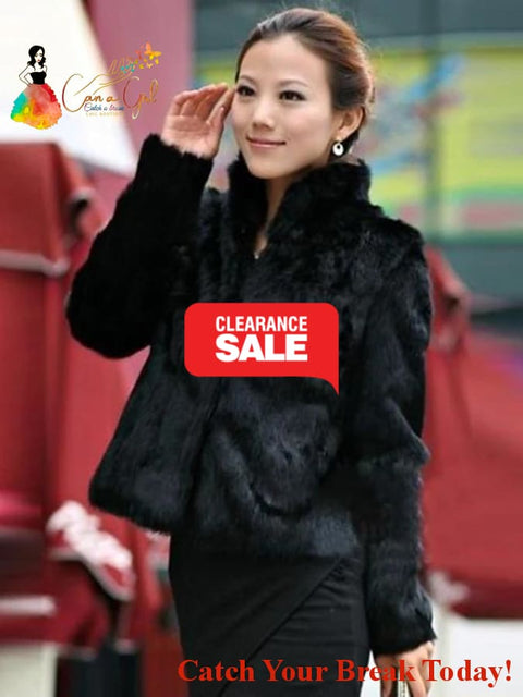 Catch A Break Winter Short Faux Fur Coat - Black / S - Coat,