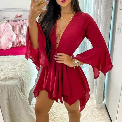 Catch A Break V Cut Casual Two-piece Set