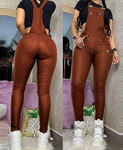 Catch A Break Suspender Jumpsuit