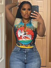 Load image into Gallery viewer, Catch A Break Crop Top V Neck Tee